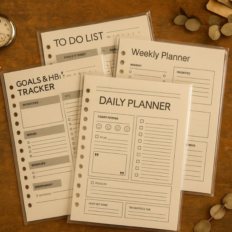 

Loose Leaf Daily Planner A5,Loose Leaf Planner 20 Hole