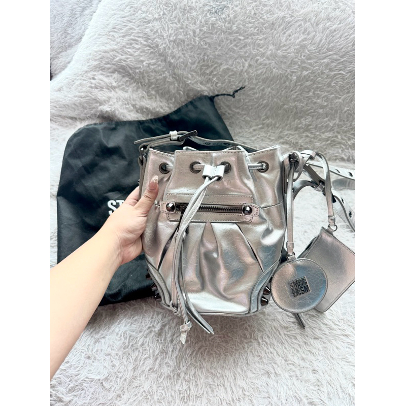 STEVE MADDEN BUCKET BAG SILVER ORIGINAL PRELOVED