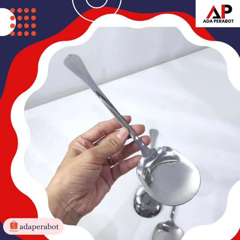 SENDOK SAYUR LAUK PRASMANAN TEBAL STAINLESS STEEL / SENDOK SERVIS PRASMANAN TEBAL PREMIUM