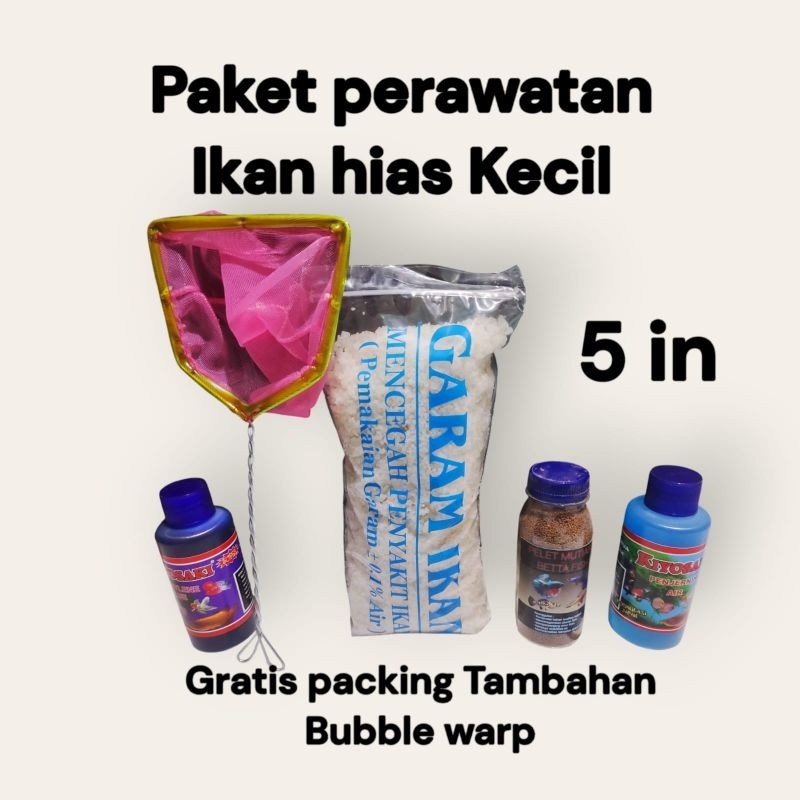 Perawatan ikan hias kecil lengkap / paket perawatan ikan hias kecil / perawatan ikan hias / paket pe
