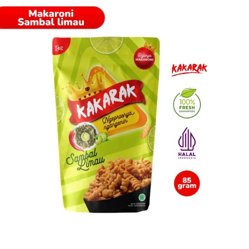 

KAKARAK - Makaroni Fusilli Rasa Sambal Limau 85gr
