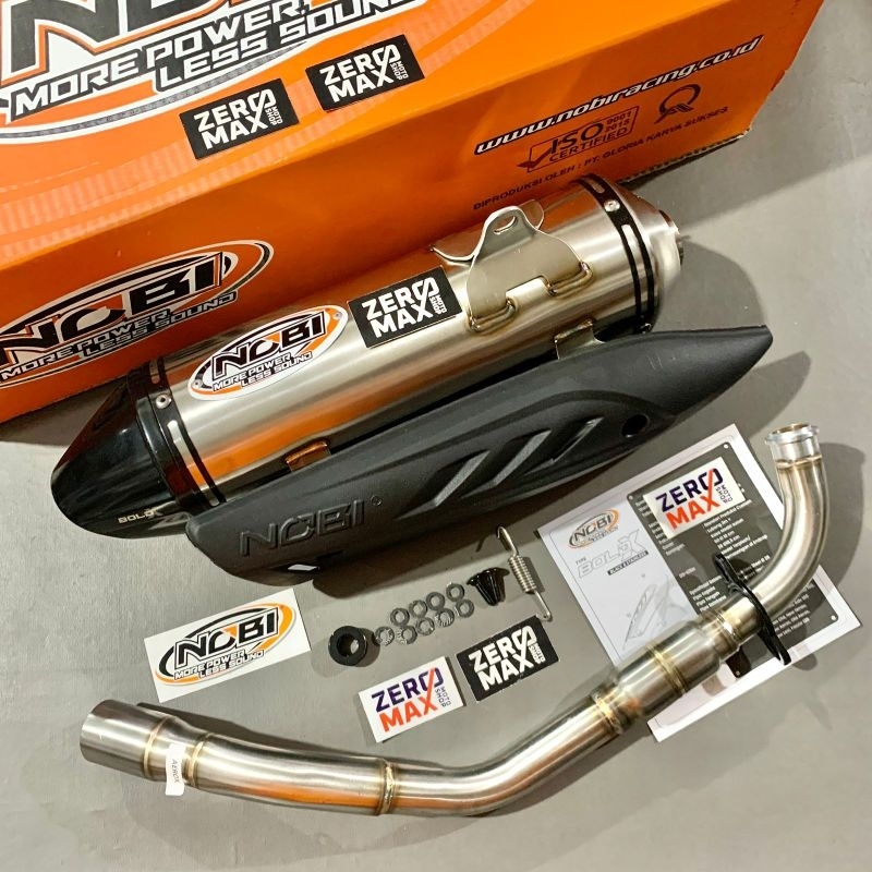 Knalpot Standar Racing NOBI NOB1 Bold X Stainless Aerox 155 OLD 2017-2020 LEXI 125 Original