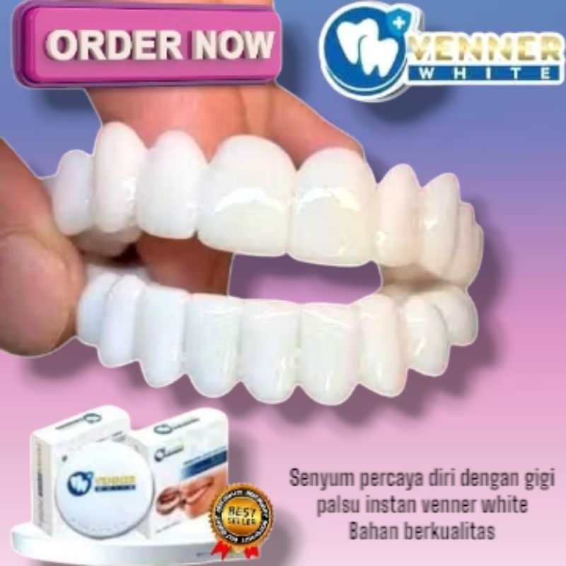 [Bayar di Tempat] VENEER WHITE gigi palsu instant 100% ORIGINAL atas dan bawah kualitas terbaik