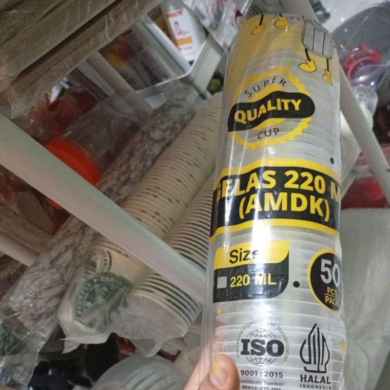 Gelas cup plastik gelas cup kopi gelas teh 220ml