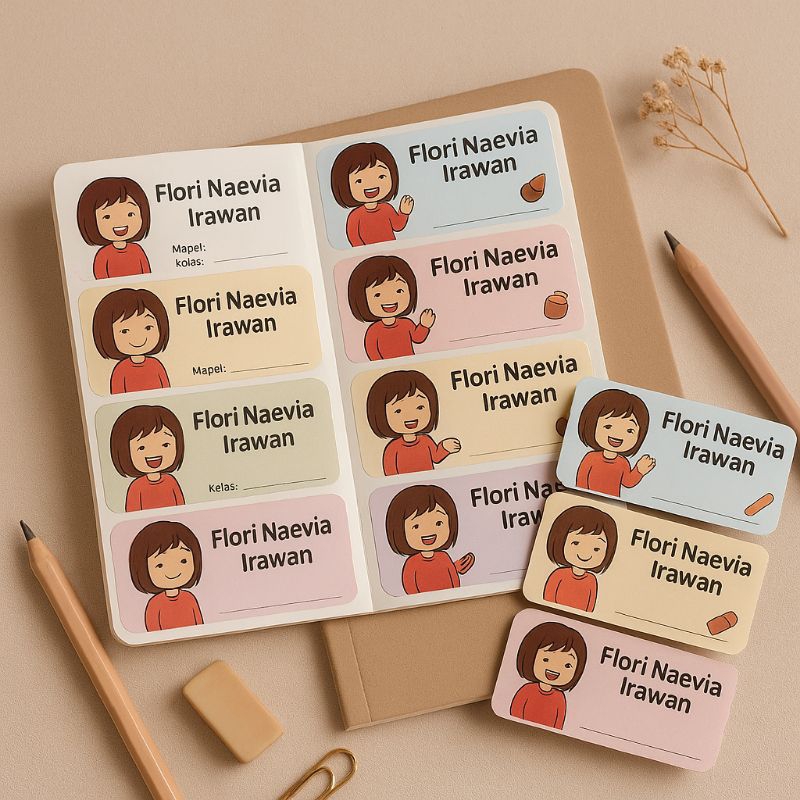 

Sticker Label Sekolah Mata Pelajaran Custom