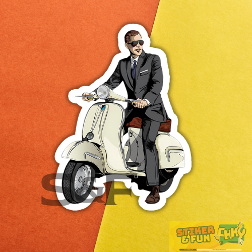 

Stiker Sticker Vinyl Laminasi VESPA x DON PARLENTE
