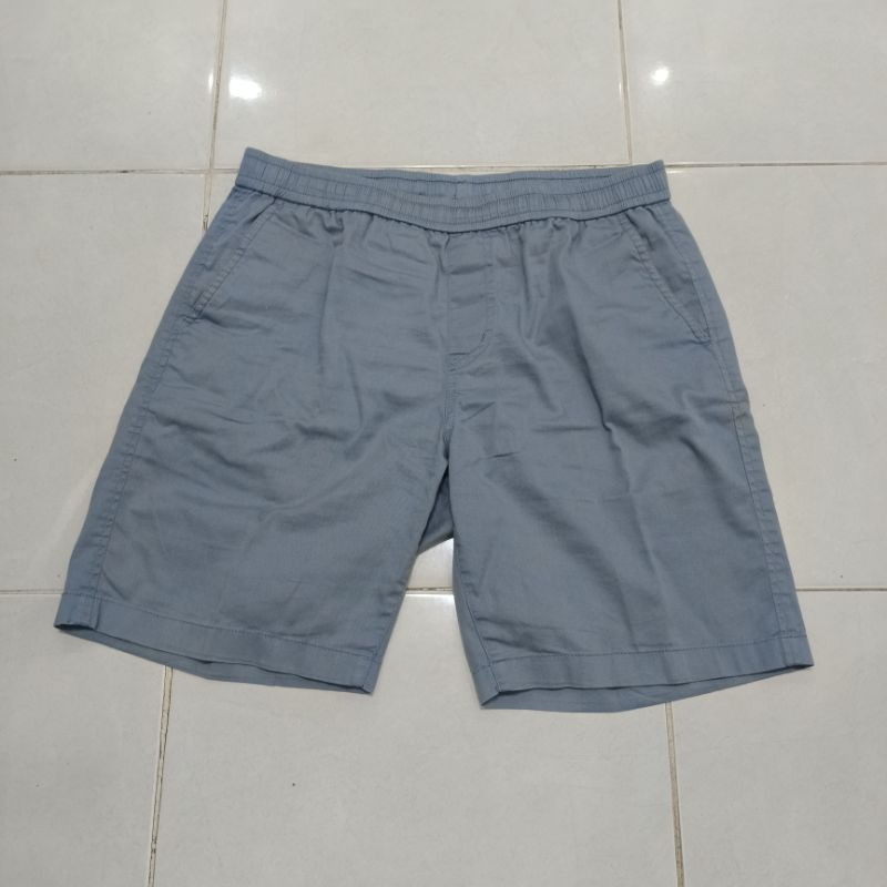celana pendek short pants SPAO basic biru telur asin size L 35-36 original murah