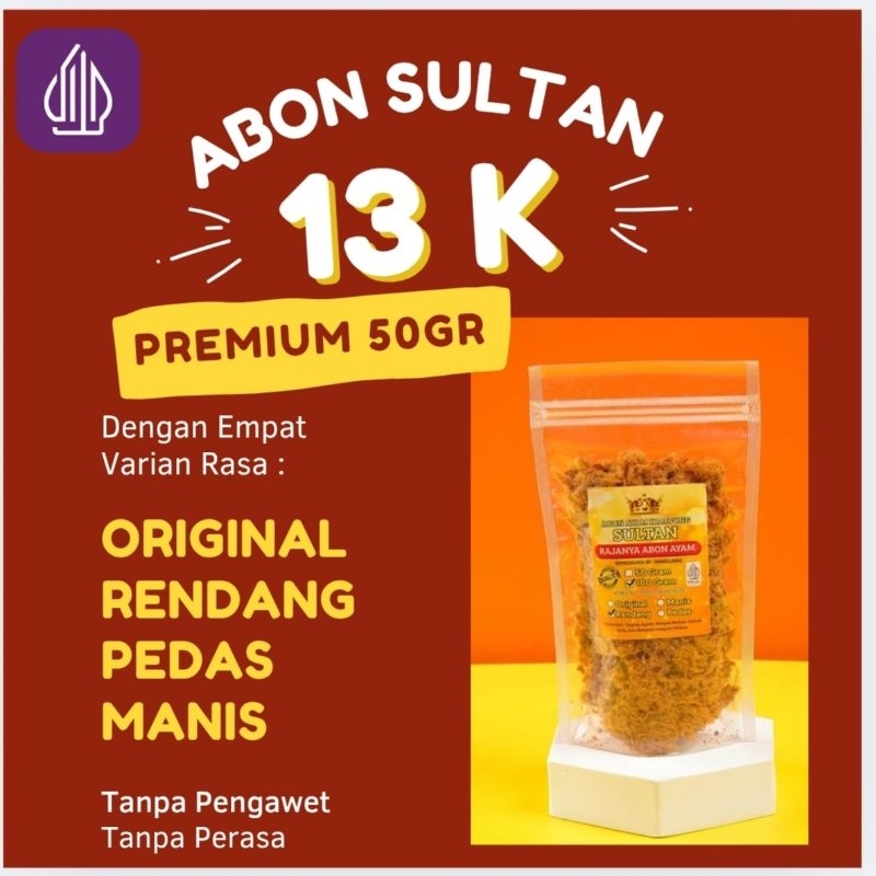 

ABON AYAM SULTAN Kemasan 50gr