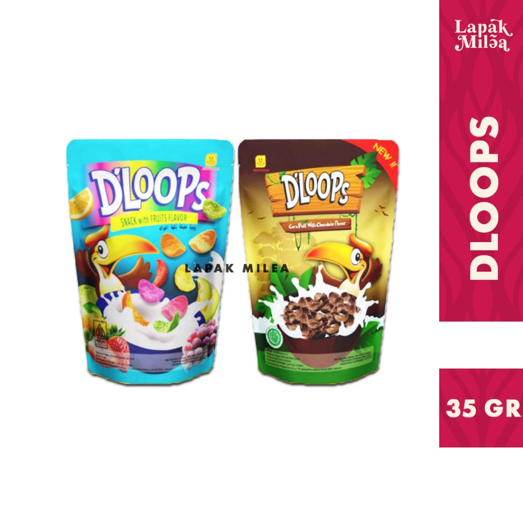 

Dloops Fruit Sereal Rasa Buah Kemasan Pouch 35 gr