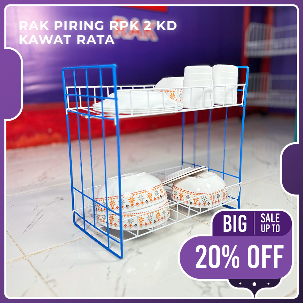 RAK PIRING WASTAFEL RPK 2 KD KAWAT RATA | RAK PIRING SUSUN 2| RAK PIRING 2 SUSUN | RAK DAPUR 2 SUSUN