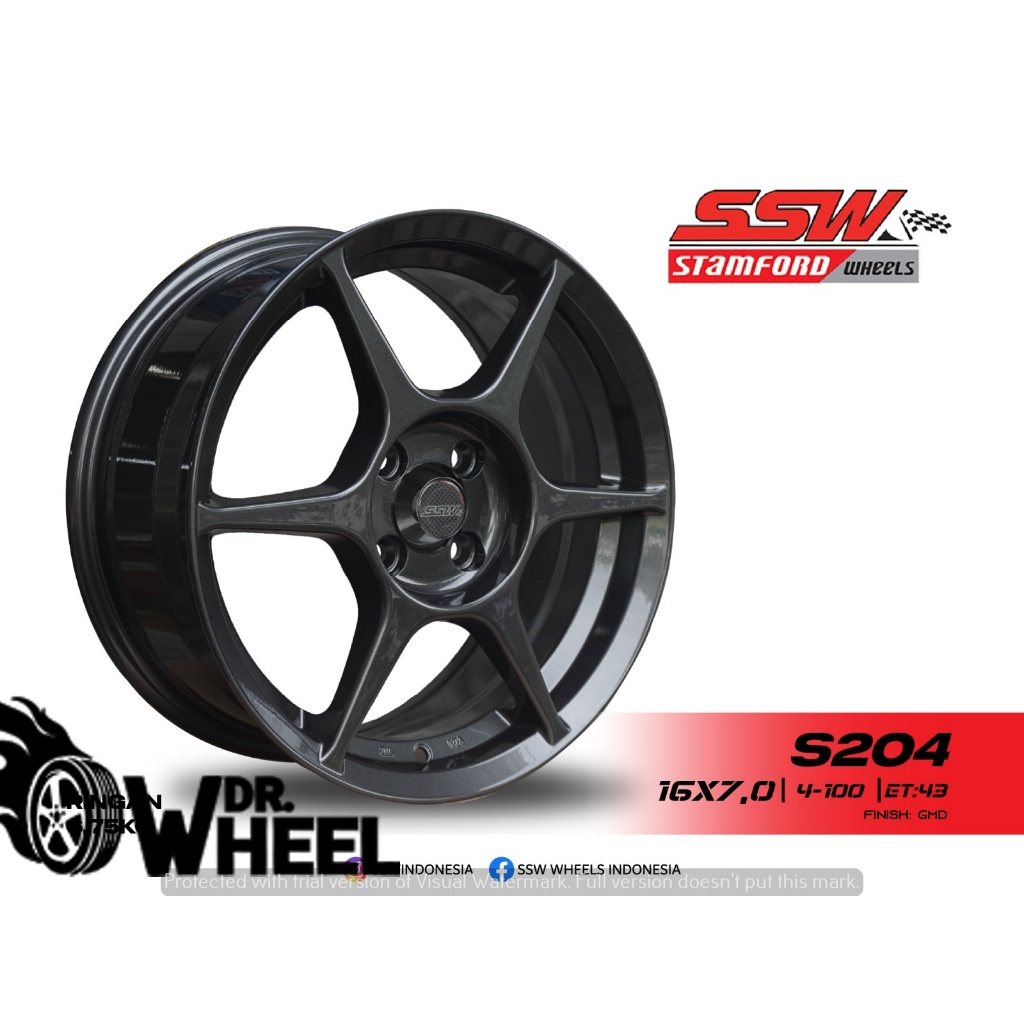 Velg mobil untuk model palang ring 16 lebar 7 h4x100 warna grey dop