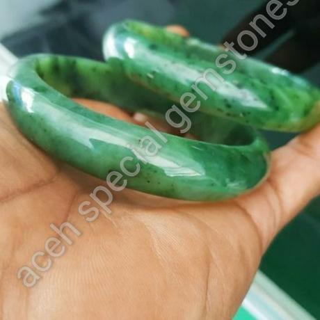 gelang batu giok hijau nephrite terindah asli aceh