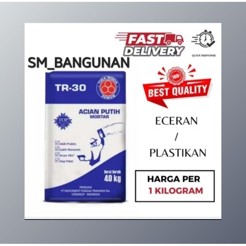 SEMEN PUTIH TIGA RODA / SEMEN DEMPUL TEMBOK / SEMEN DEMPUL PERKILO