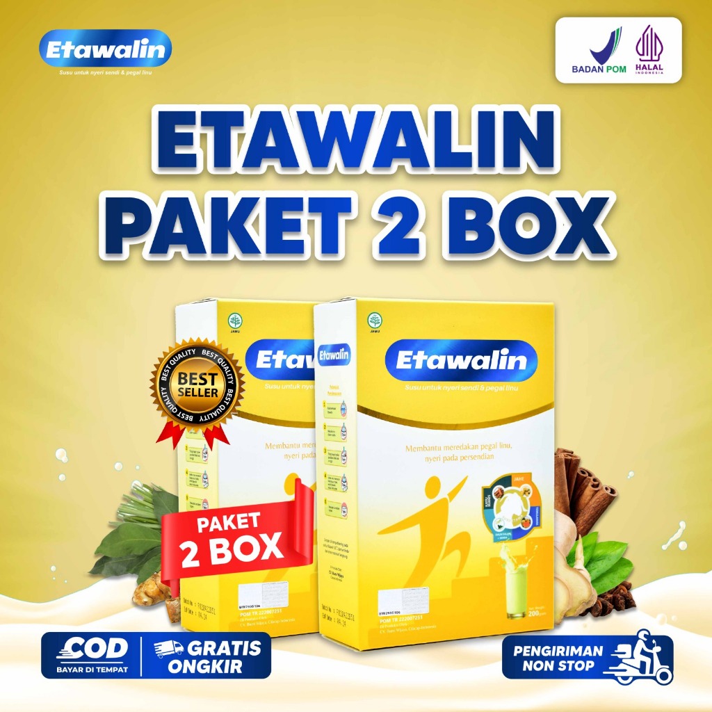 

Susu Etawalin - Paket 2 Box Atasi Nyeri Sendi Asam Urat Halal BPOM