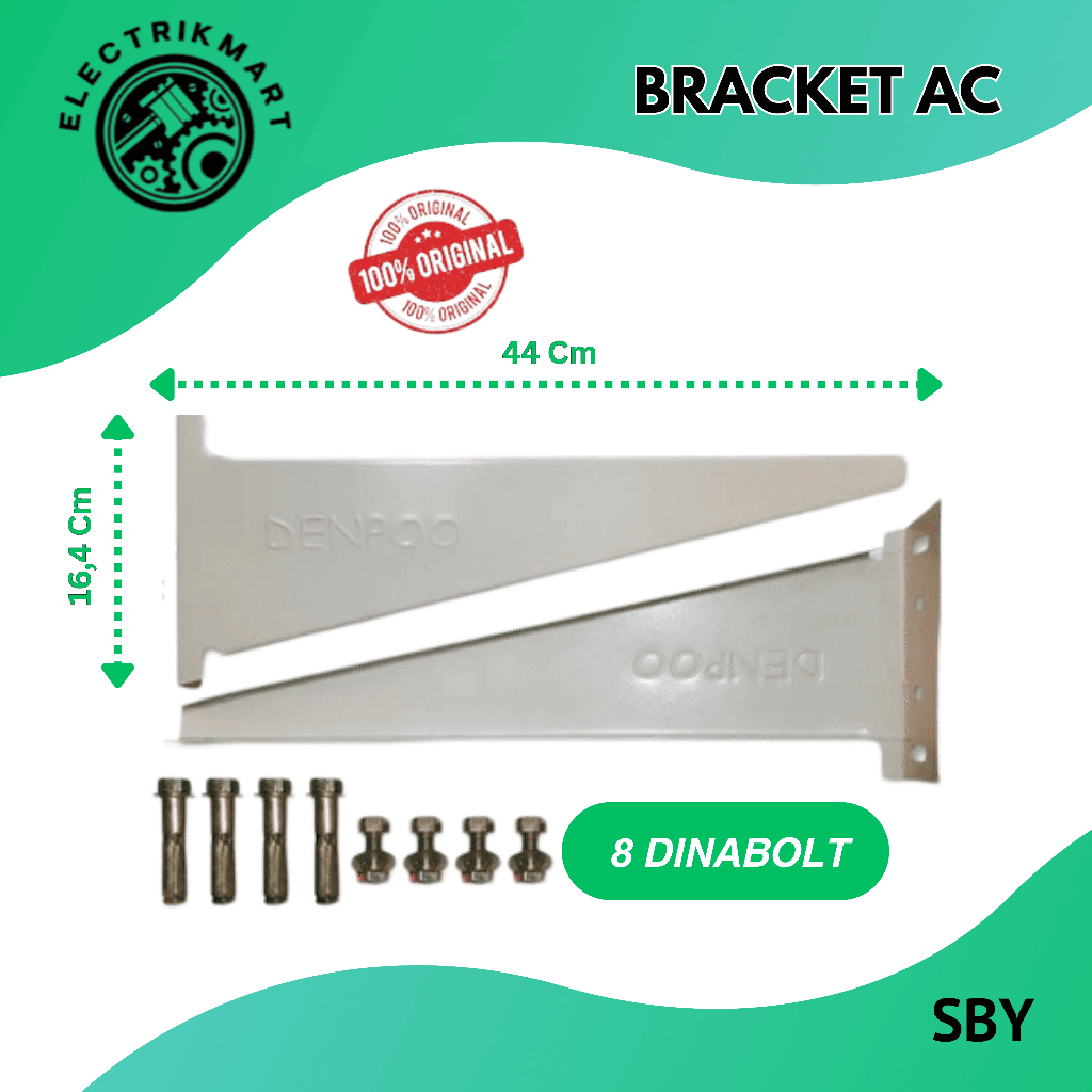 Denpoo Bracket AC Outdoor 1/2 PK, 3/4 PK sampai 1 PK / Dudukan AC Outdoor Tebal