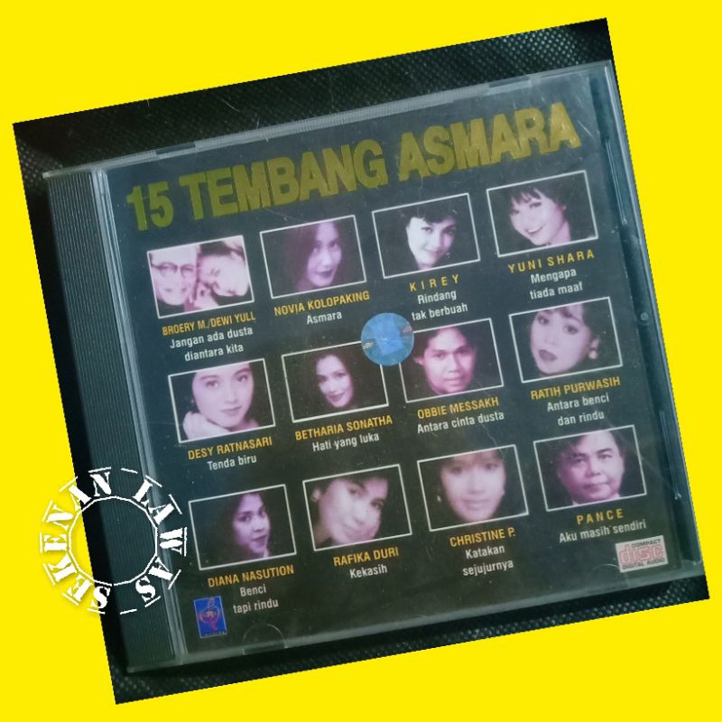 CD 15 Tembang Asmara Vol. 1 / Kirey, Novia Kolopaking, Desy Ratnasari, Yuni Shara, Ratih Purwasih dk