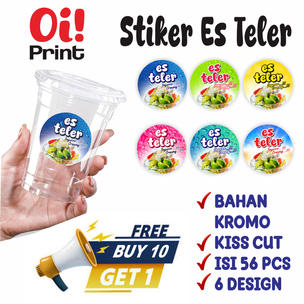 

STIKER ES TELER, STIKER CUP, STIKER MINUMAN, STIKER TRANSPARAN ISI 56 PCS