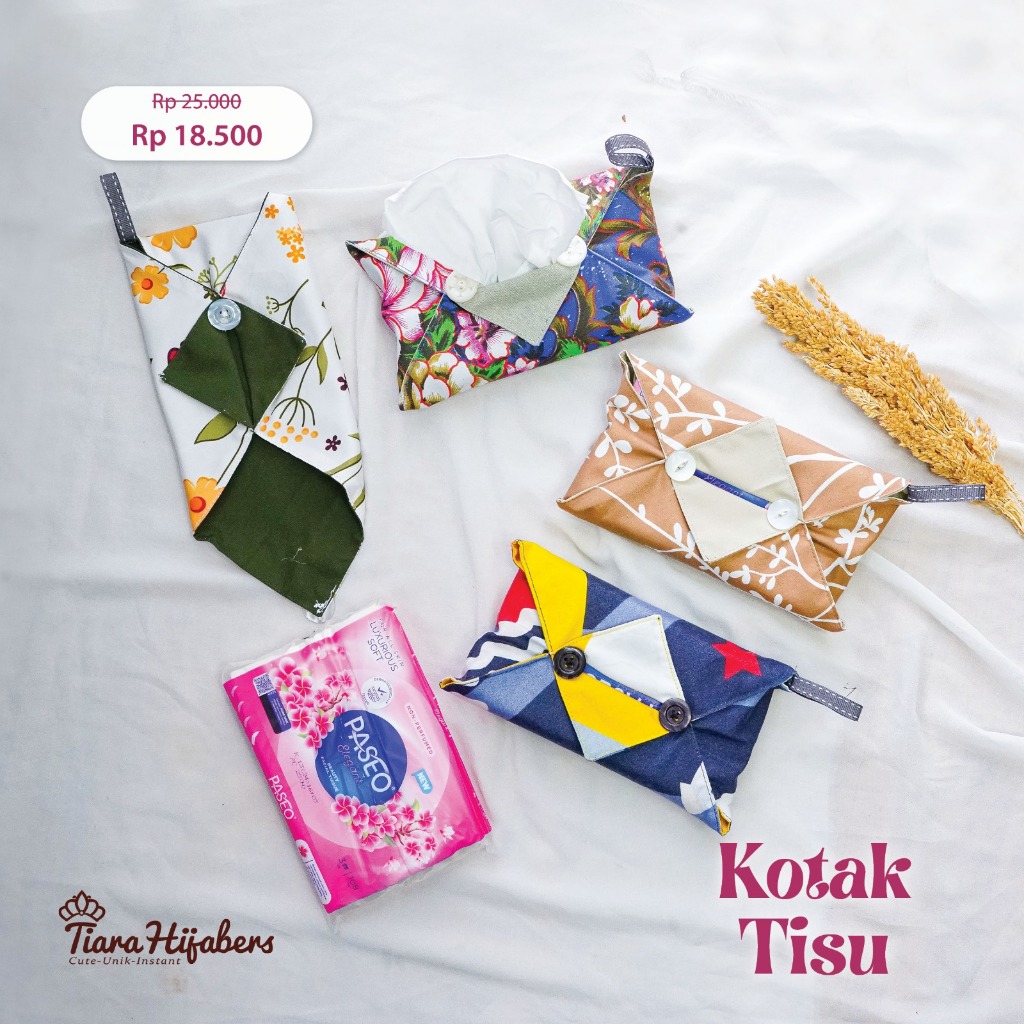 Tisu Travel / Tempat Tisu bahan kain / Kotak Tisu Paseo