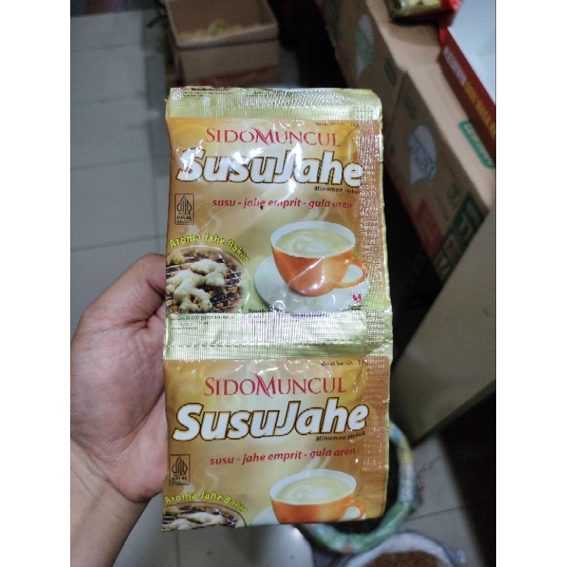 

Minuman Susu Jahe Cap Sidomuncul Sido Muncul 1 Renceng 10 Sachet