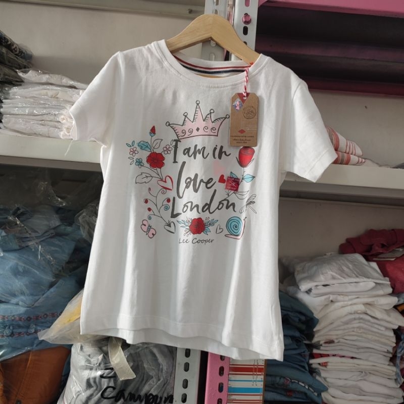 New 6-7 th kaos anak perempuan Lee cooper
