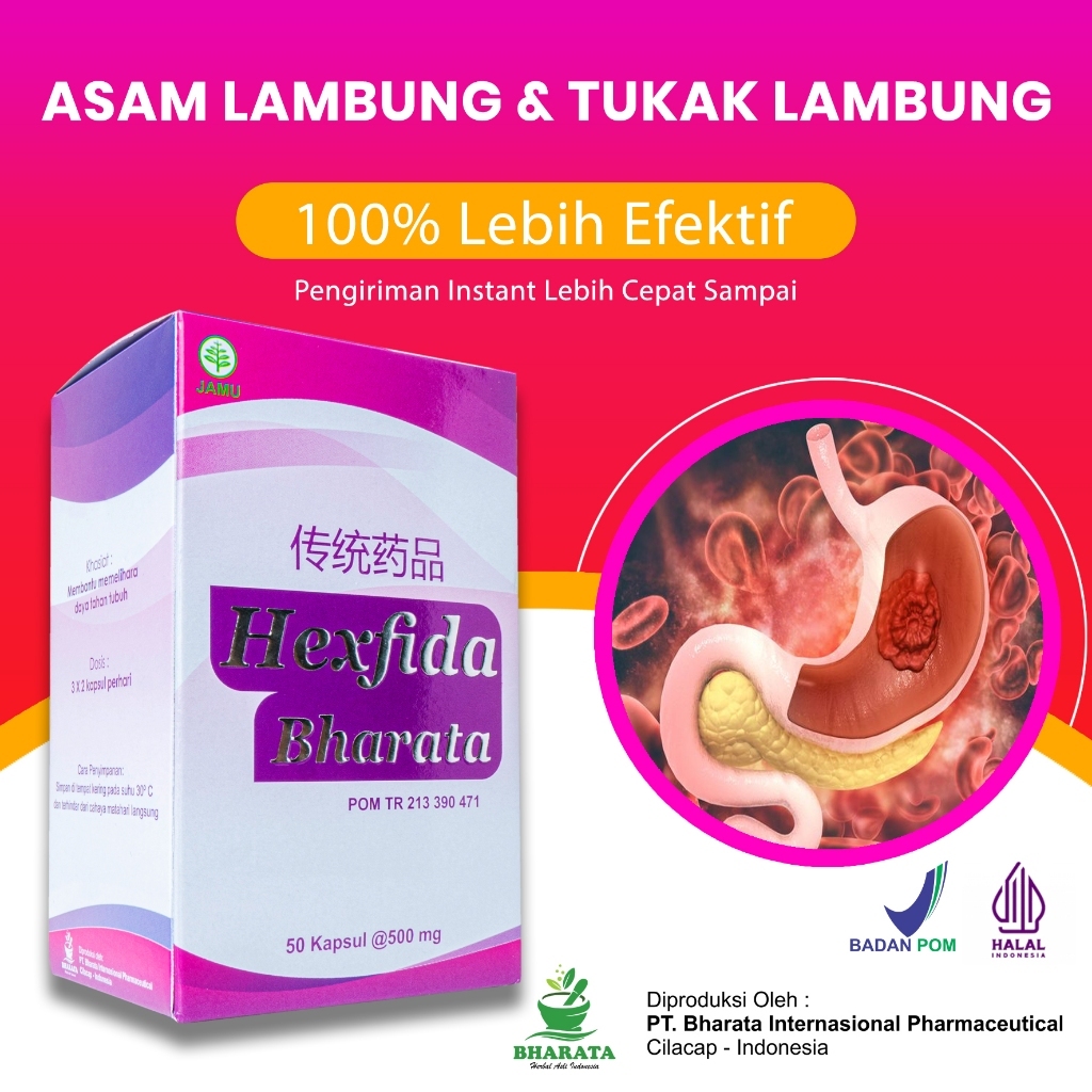 Obat Asam Lambung - Tukak Lambung - Tipes - Hexfida Bharata Original