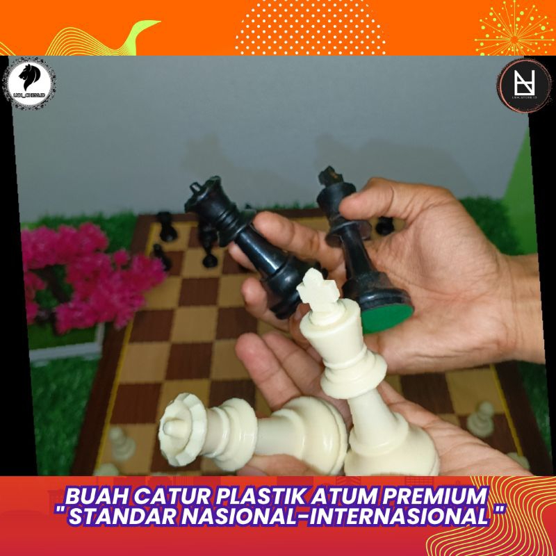 Buah Catur Premium Bahan Plastik Atum