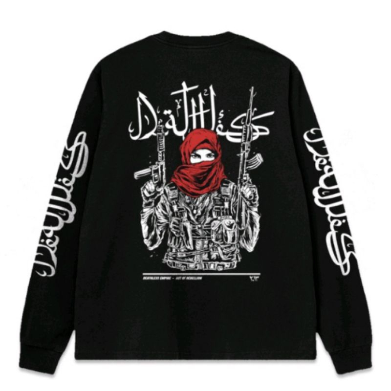 Long Sleeve Skena Font Arab | DEATHLESS EMPIRE LENGAN PANJANG HITAM