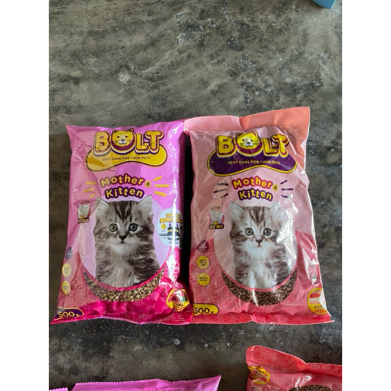 bolt mother kitten 500gram makanan kucing bolt pakan kucing bolt mother kitten