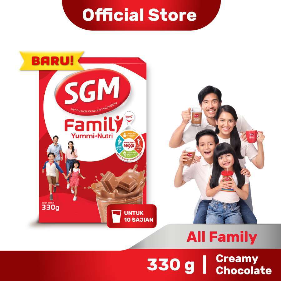 

SGM YUMMI NUTRI COKELAT 330 GR - RAJA SUSU