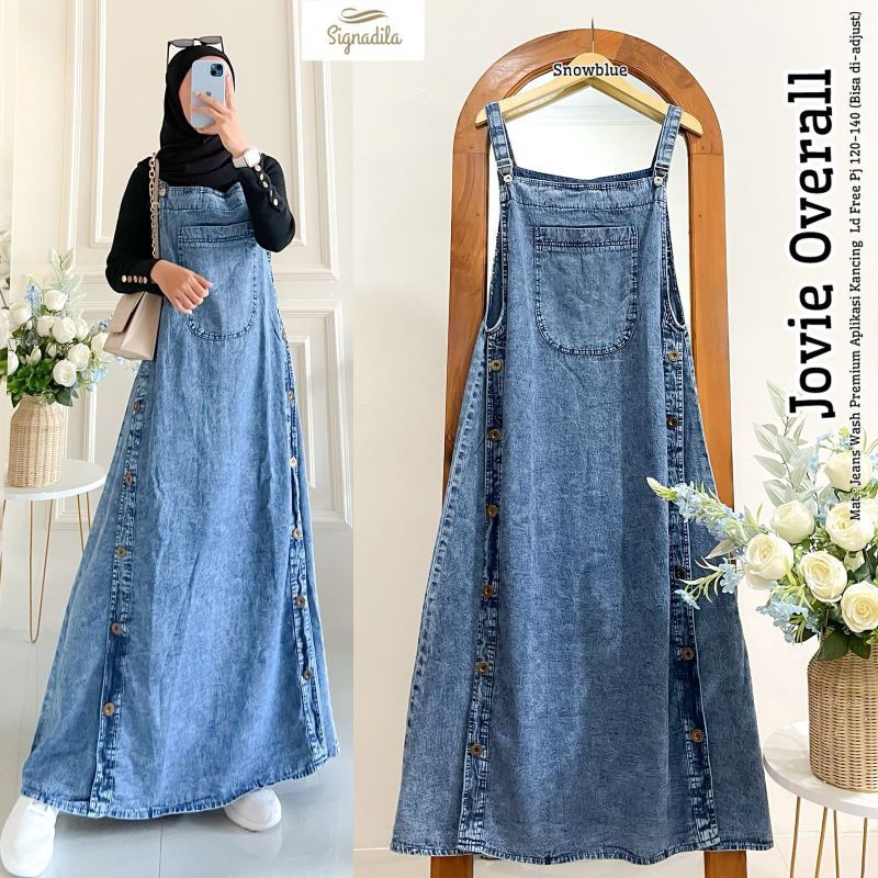 JOVIE Overal | Baju Kodok | | Overall Jeans | | Ootd | | Fashion Jeans | Dress jeans |