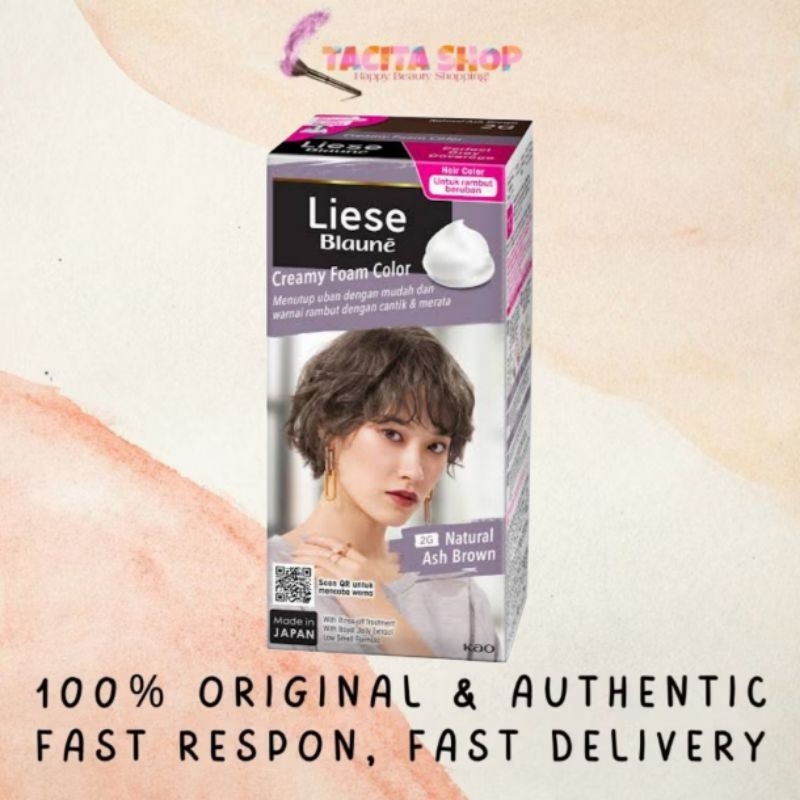 Liese Blaune Creamy Foam Color / Liese Blaune Natural Ash Brown / Cat Rambut Uban / Semir Rambut Uba