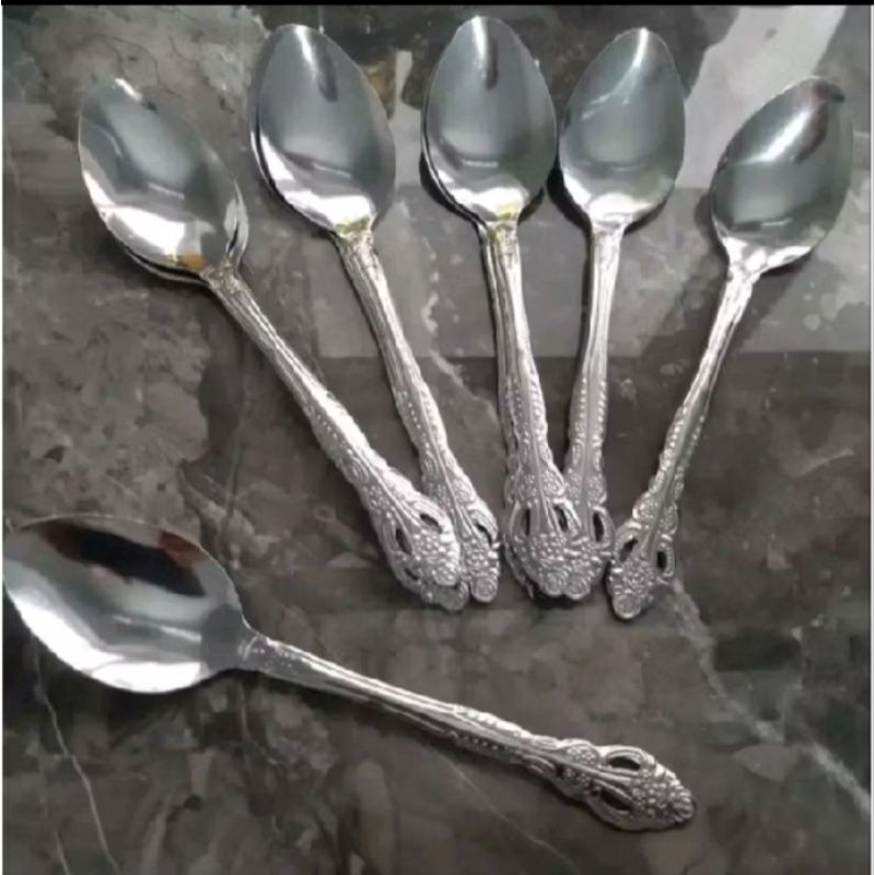 sendok wayang tebal isi 12pcs sendok makan tebal anti karat murah