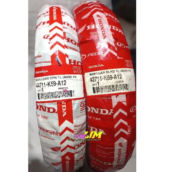 BAN DEPAN TUBLES FEDERAL MOTOR BEAT/VARIO/MIO/SCOOPY  80/90-14
