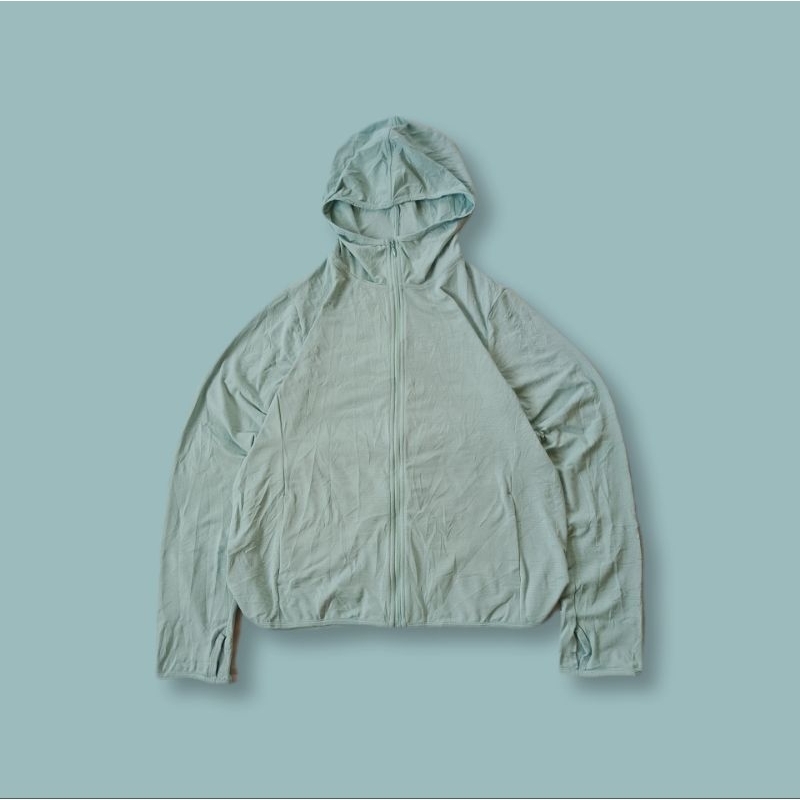 Uniquesport - Jaket Olahraga Running Uniqlo AIRism UV Cut Pastel Second L