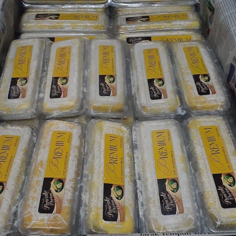 

Pancake Durian asli Premium Isi ±300g (Lembut & Lumer)
