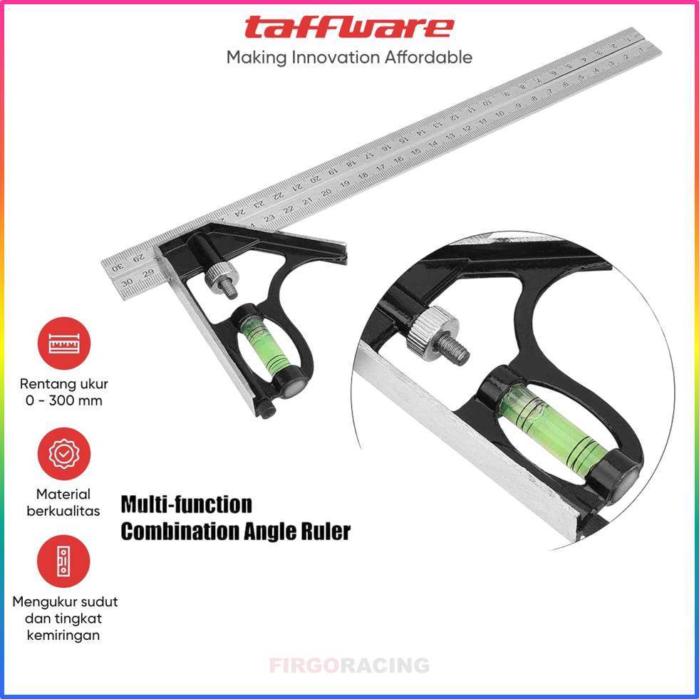 

Mistar Penggaris Siku Adjustable Angle Ruler Waterpass 305mm - ZEAST