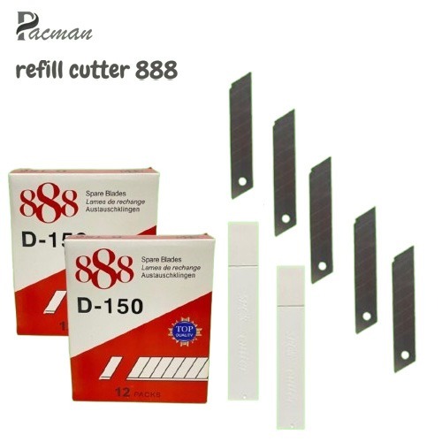 

1 Box 12 Tube 60 Pcs Isi Cutter / Refill Cutter Besar Pacman 888 L150 D150 SF6
