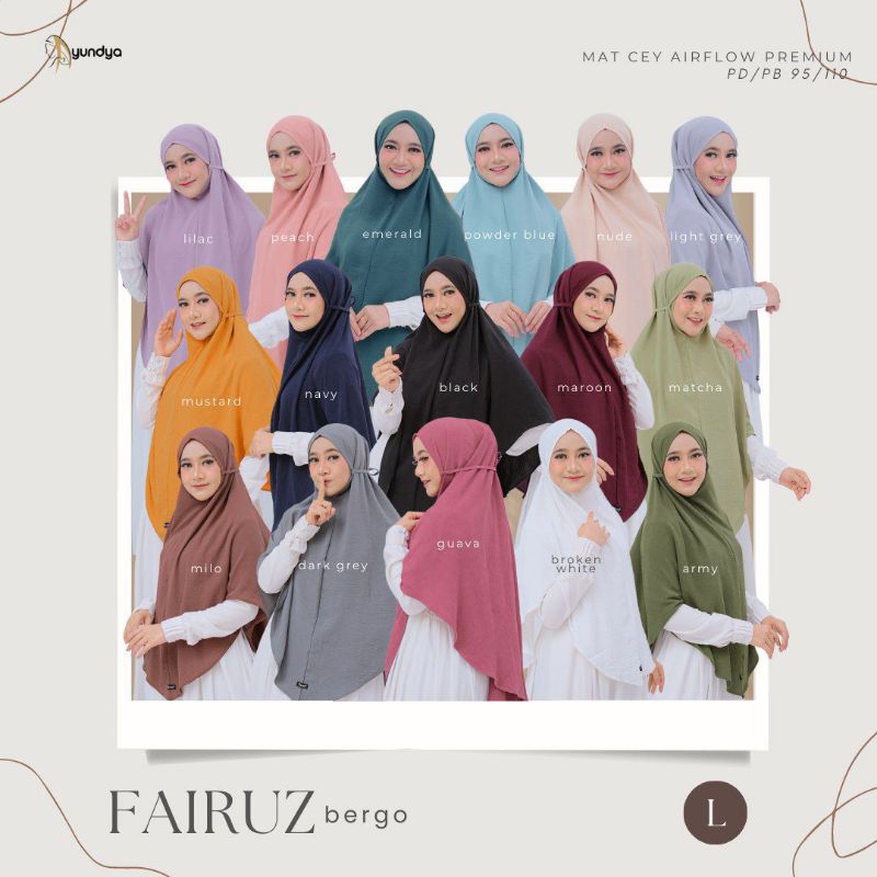AYUNDYA - FAIRUZ BERGO- HIJAB DAILY-HIJAB DEWASA
