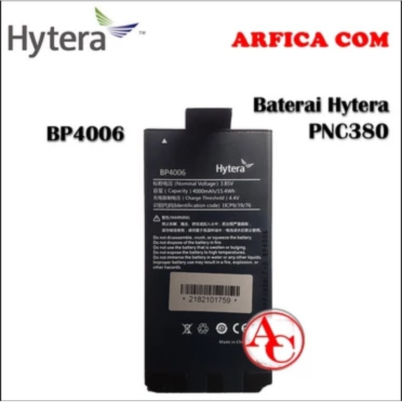 Batre HT Hytera PNC-380 BP4008 Original Baterai Hytera PNC 380 Batrai HT Hytera