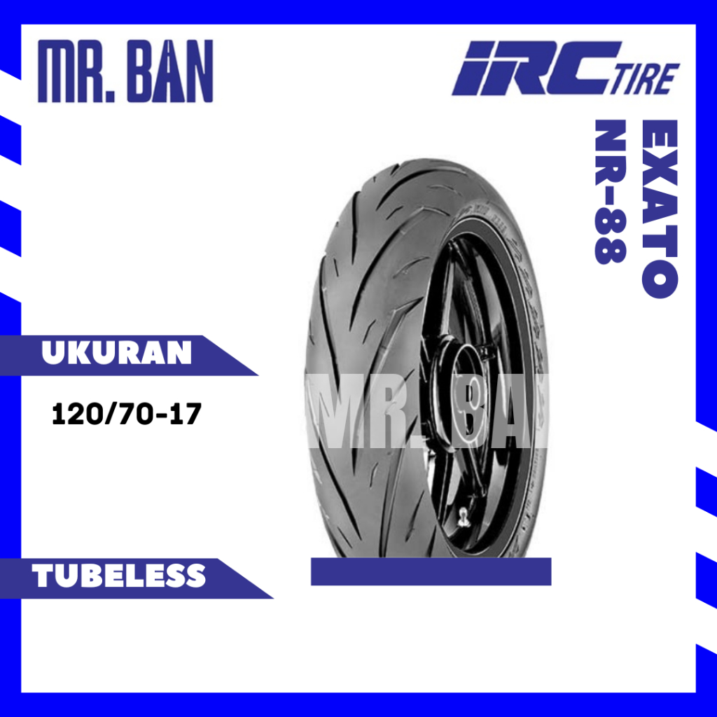 BAN MOTOR RING 17 IRC NR-88 TUBLES 120/70-17 TL | BAN BELAKANG | BAN MOTOR SPORT