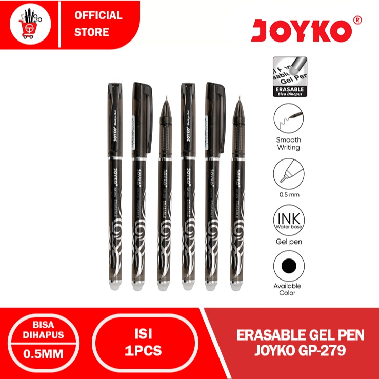 

Balpen | Pulpen | Gelpen Joyko GP-279 Shokyo 0.5 mm Erasable Gel Pen Pulpen Pena Bisa Dihapus (1PCS)