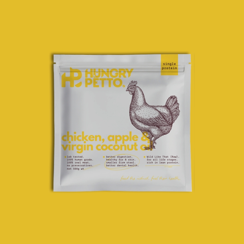 Hungry Petto - Chicken Apple and Virgin Coconut Oil Raw Dog Food