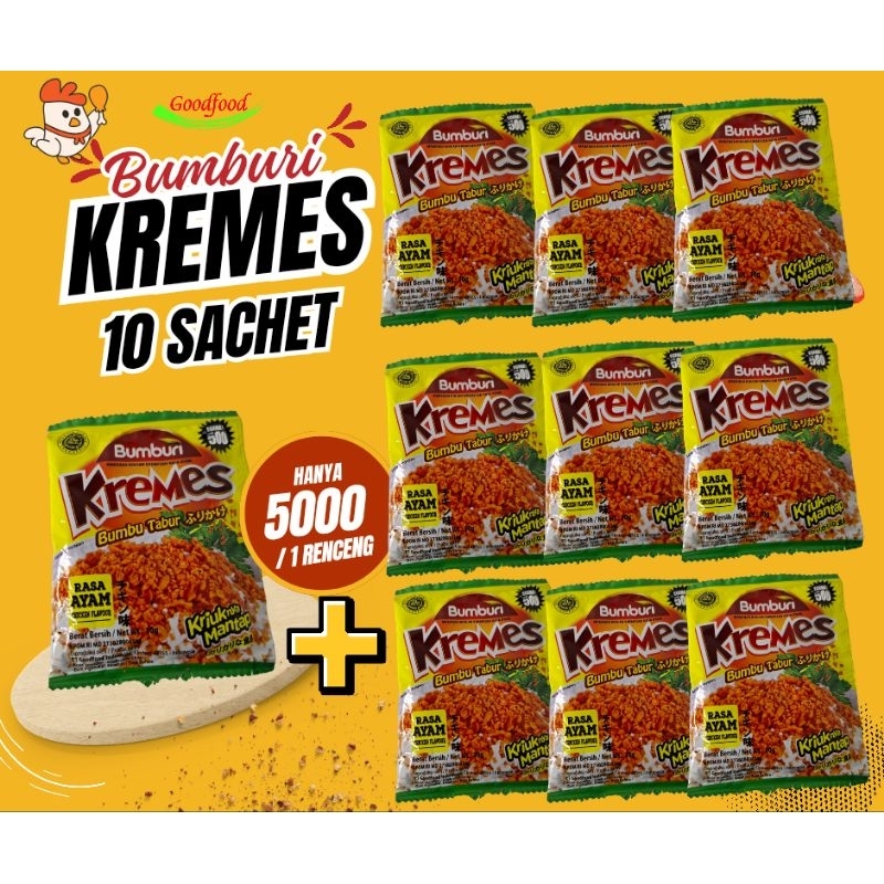 

Bumburi Kremes - Kremesan ayam - Kremes 1Renceng 10Sachet