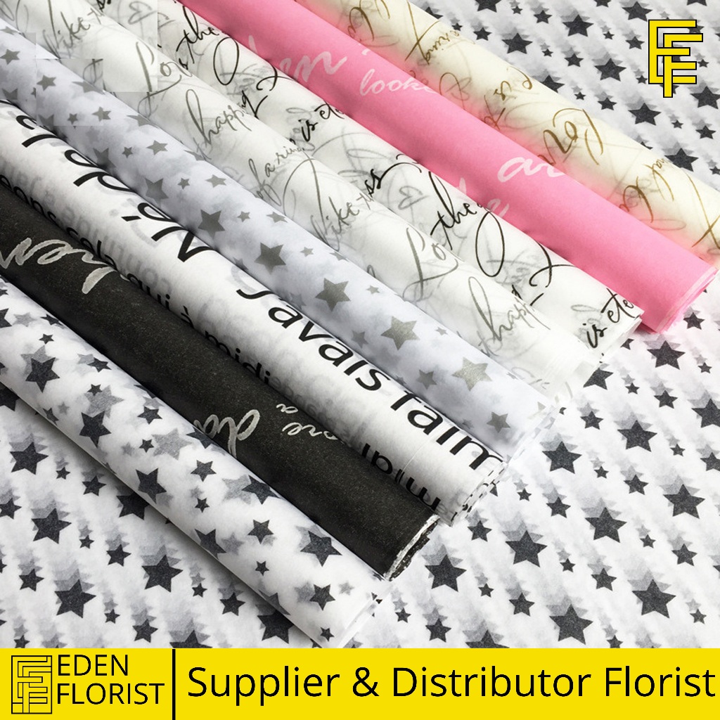 

EdenFlorist Kertas Buket Bunga Sydney Paper Flower Wrapping Hand Bouquet Ecer Perlembar COD KB6303