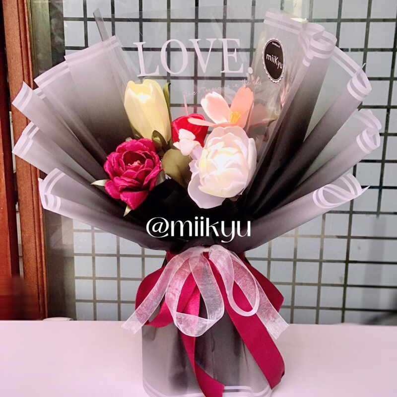 Buket Bunga Pita Satin|Buket Bunga Pita Satin Wisuda|Buket Bunga Pita Satin Hadiah