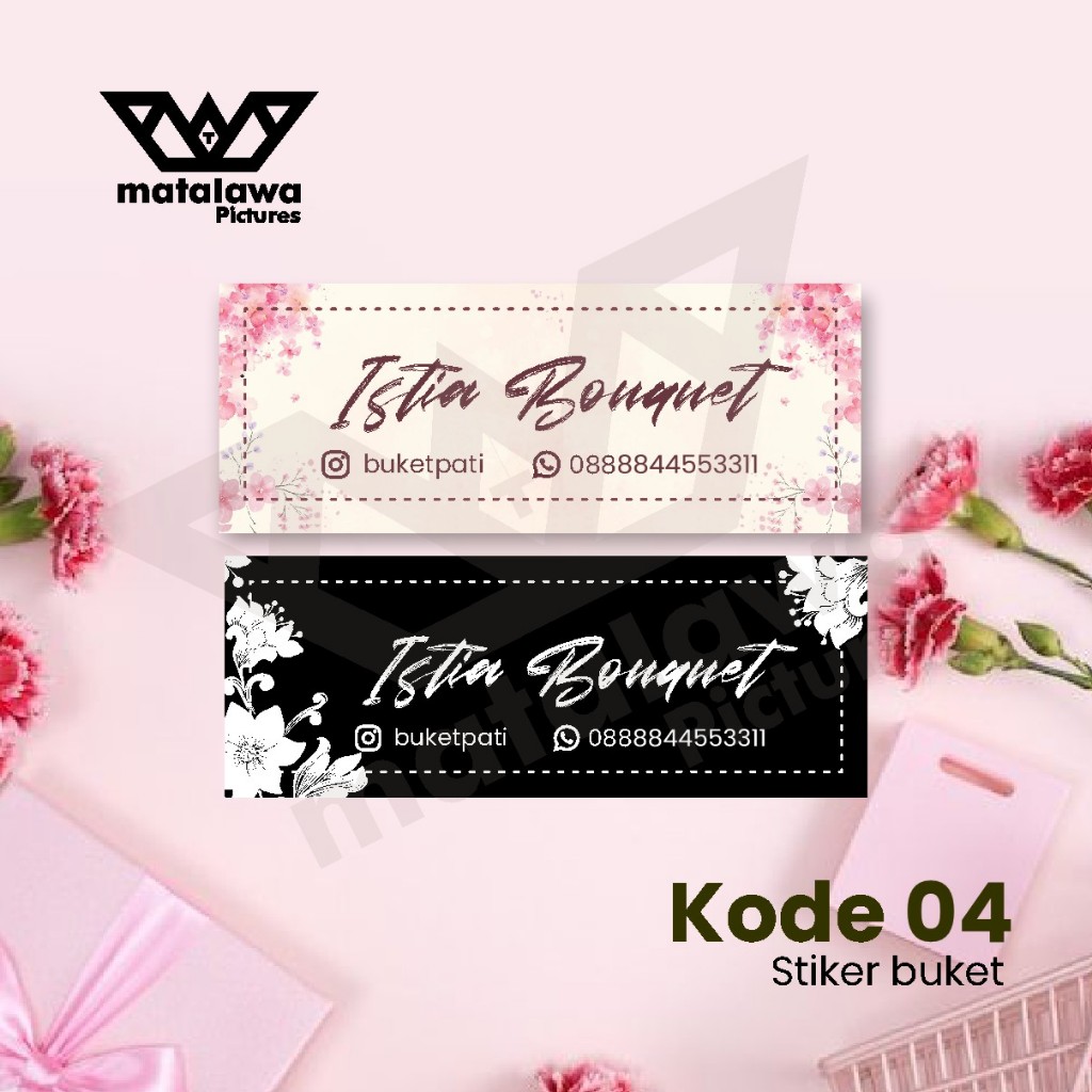 

Stiker Buket Bunga Bouquet Flower Label Buket Sticker Buket Bucket Murah Costum 03