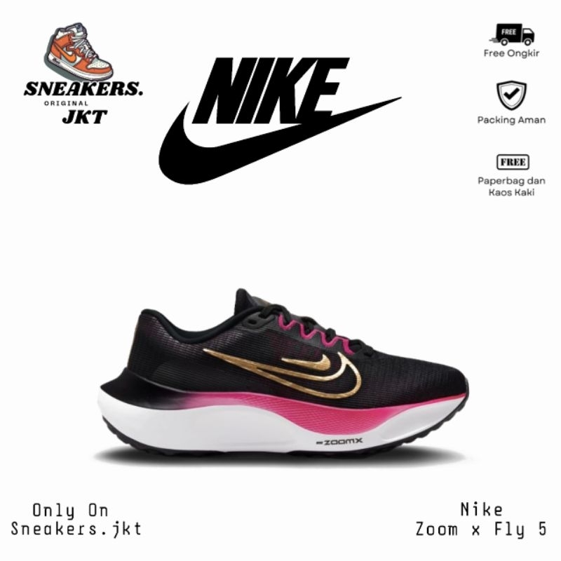 Sepatu Running Nike Zoom x Fly 5 Fireberry Original