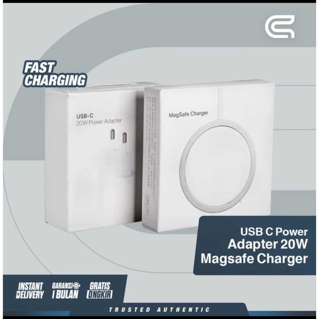 Wireless Magnetic Fast Charging Charger + Adapter Fast Charging 20Watt