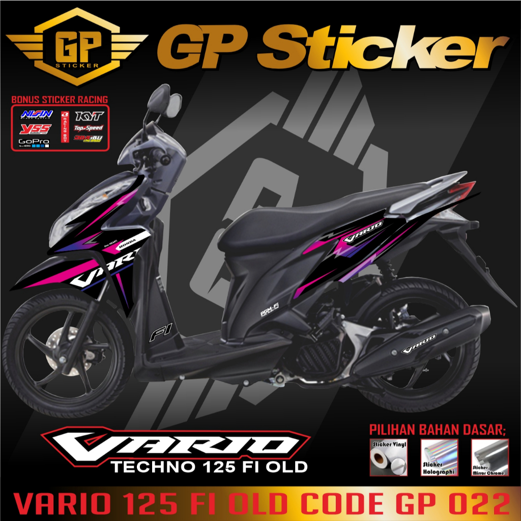 Striping Vario 125 Old Full Body Stiker Vario 125 Old Keren Full Body Striping Vario 125 Old  GP 022