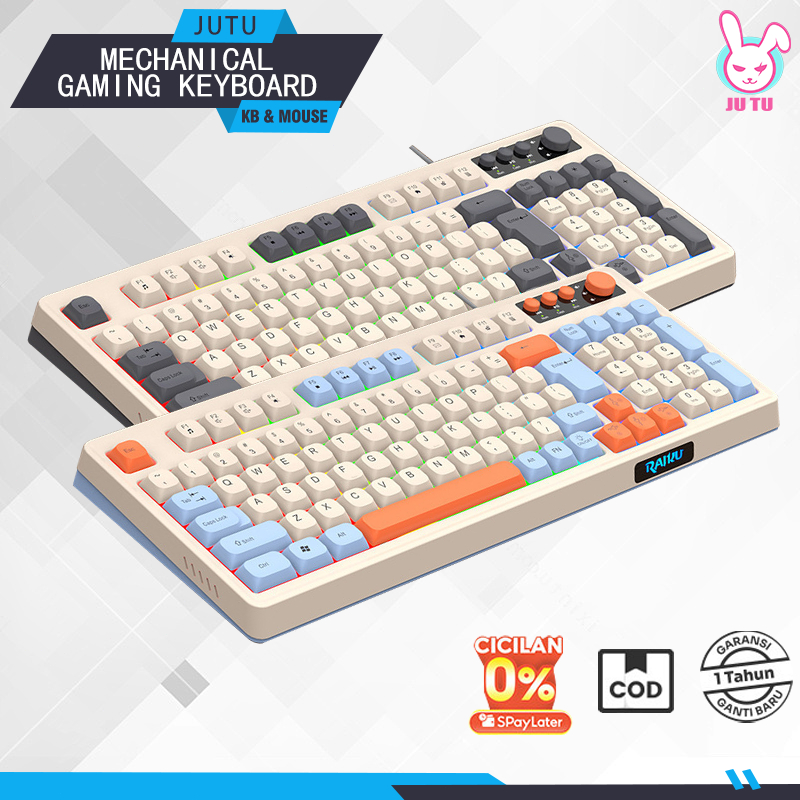 NEW JUTU 12H SHIP Keyboard Komputer Gaming Mechanical Feeling Keyboard Keyboard Silent Gaming RGB